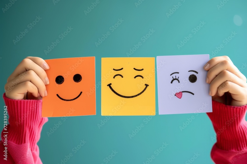 Happy Smiley Emoji collective unity Emoticon, colored Symbol rating system. Smiling face