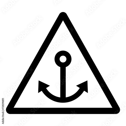 Anchor Symbol Sign, Vector Illustration, Isolate On White Background Label .EPS10