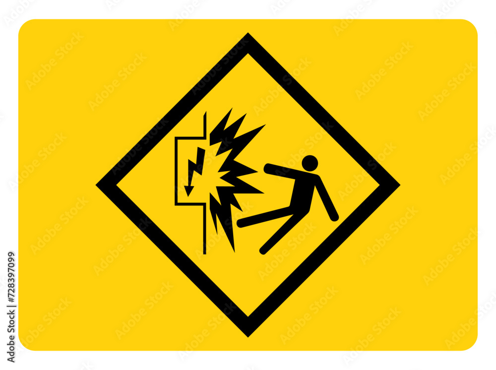 Electrical Hazard Symbol Sign, Vector Illustration, Isolate On White Background Label. EPS10 Electrical Hazard Symbol Sign, Vector Illustration, Isolate On White Background Label. EPS10