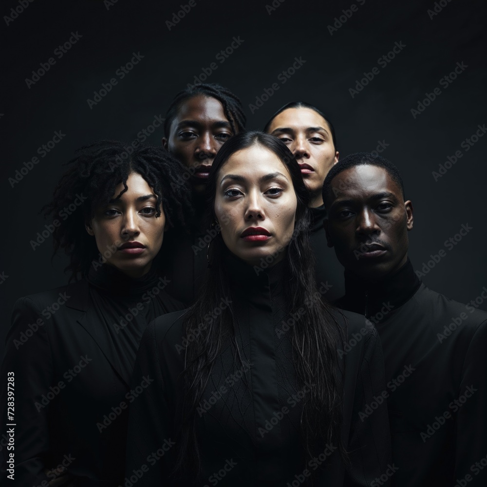 Confident Multicultural Group of Professionals Posing Confident Multicultural Group of Professionals Posing