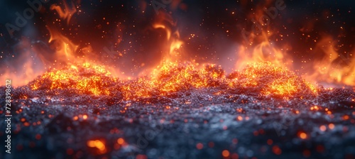 Fiery Fusion A Sizzling Summer Night Generative AI