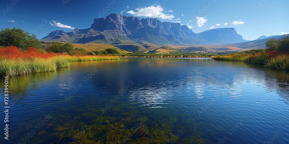 impressive african panoramic landscape