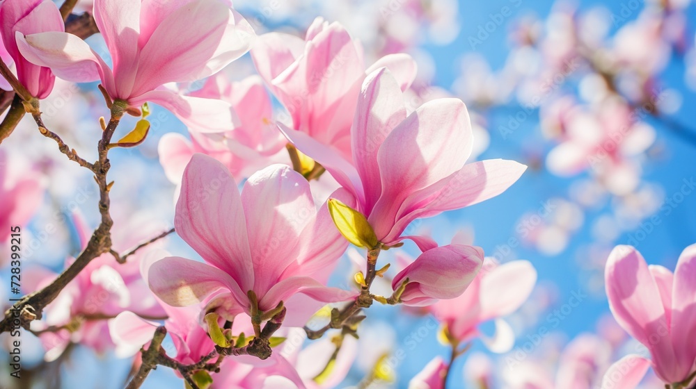 Beautiful magnolia tree blossoms in springtime. Beautiful magnolia tree blossoms in springtime.