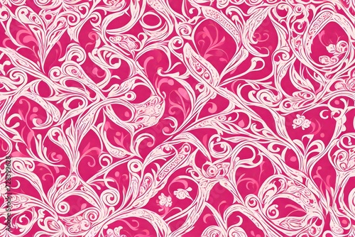 The vector illustration contains the image of seamless pink pattern