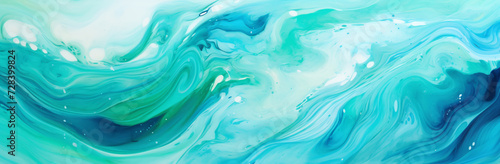 green swirls on a canvas, in the style of fluid color combinations, light turquoise and light azure, colorful moebius