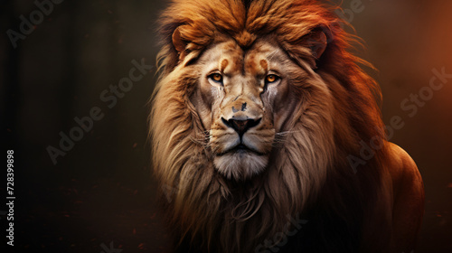 a dark background with a lion's head in the image © Possibility Pages