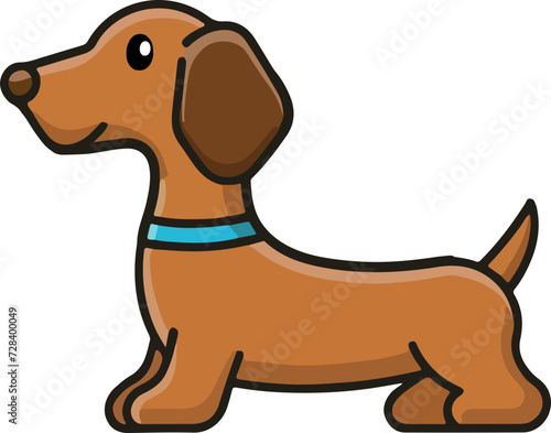 dachshund dog cartoon illustration