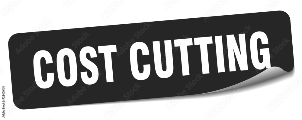 cost cutting sticker. cost cutting label cost cutting sticker. cost cutting label