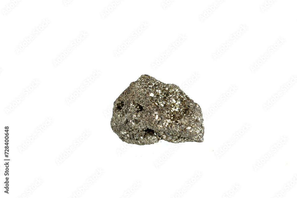 pyrite mineral stone macro on white background pyrite mineral stone macro on white background