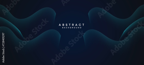 Abstract Blue, Green Gradient Flowing Dot Waving Particle geometric Technology Background. Digital Futuristic Purple, Pink Gradient Dotted Wave. Concept For Science, Music cover, website, header