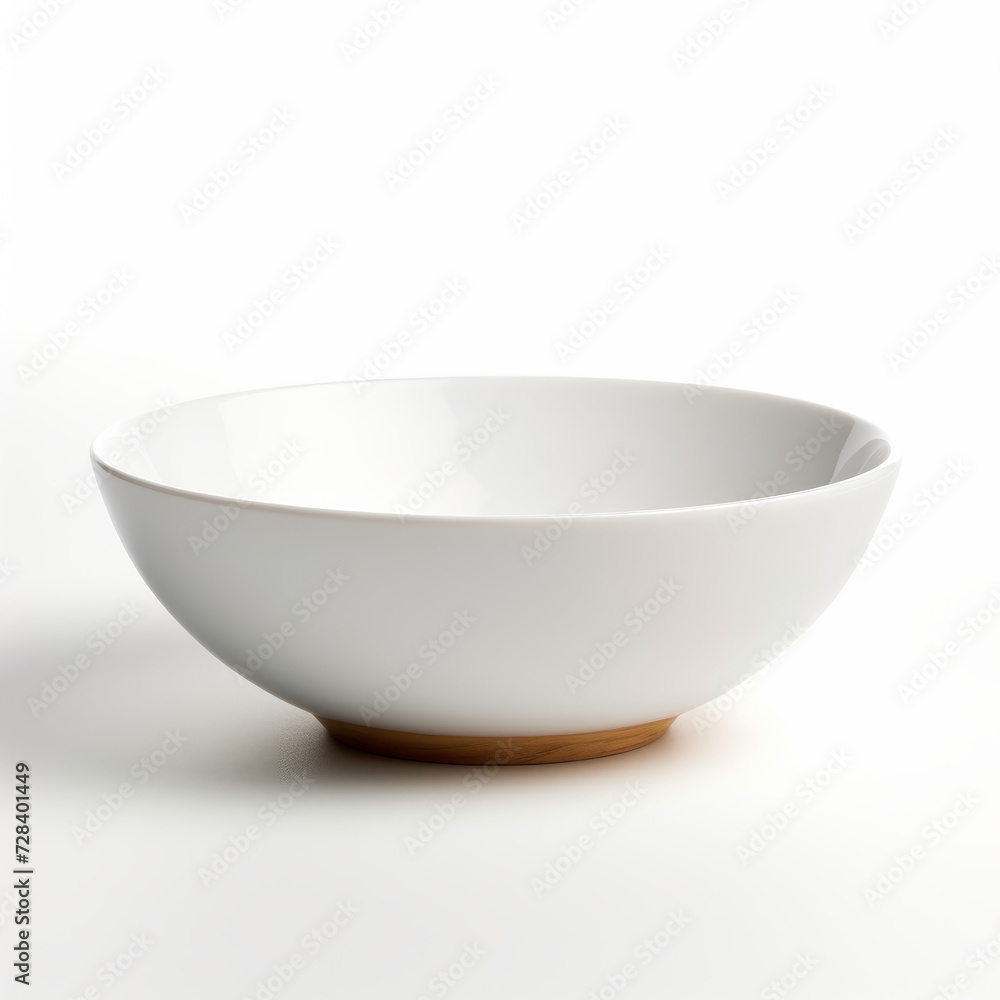 Empty white bowl isolated on grey background Empty white bowl isolated on grey background