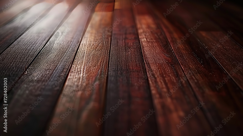Smooth dark mahogany planks with a subtle sheen for elegant woodworking - obrazy, fototapety, plakaty 