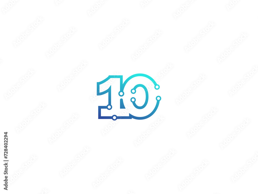 Technology number design vector illustration Technology number design vector illustration