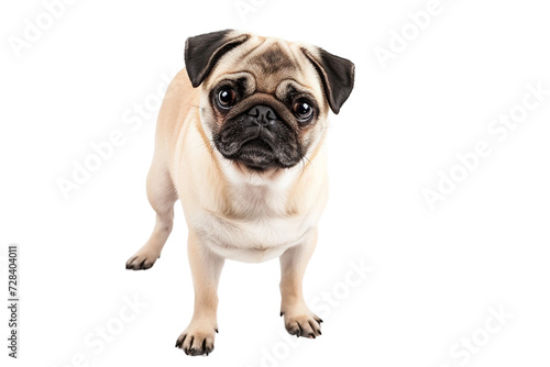 Pug Dog on Transparent Background