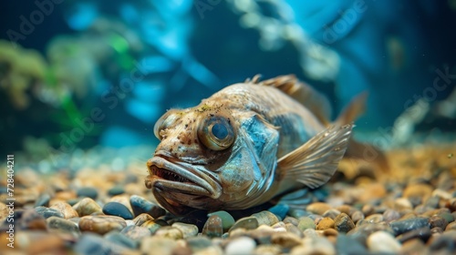 fish in an aquarium. photo