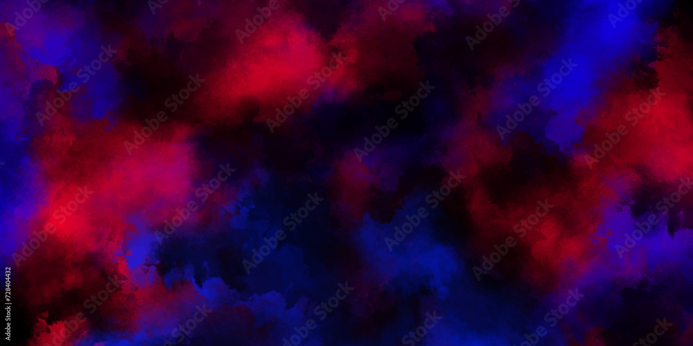 Abstract background with Scary Red and blue horror background. Textured Smoke. Old vintage retro red background texture. Abstract Watercolor red grunge background painting. vector illustration.