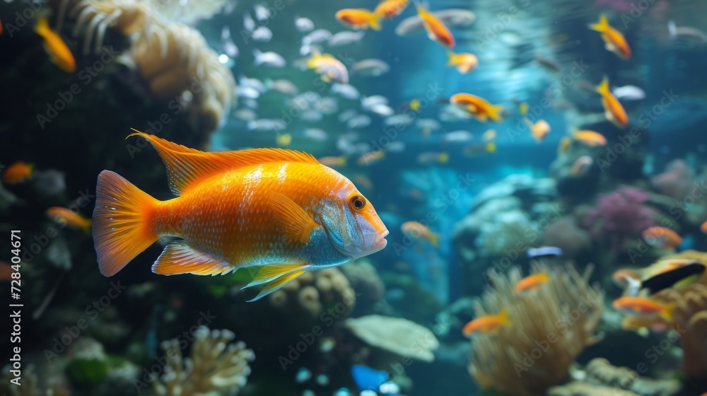 Fototapeta premium fish in the aquarium.