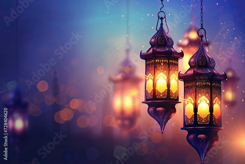 Ramadan Poster design, realistic, HD, copy space - generative ai