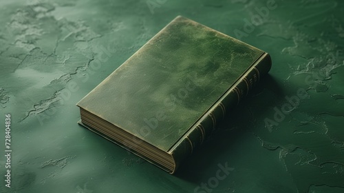 Classic book mockup on a deep green background 