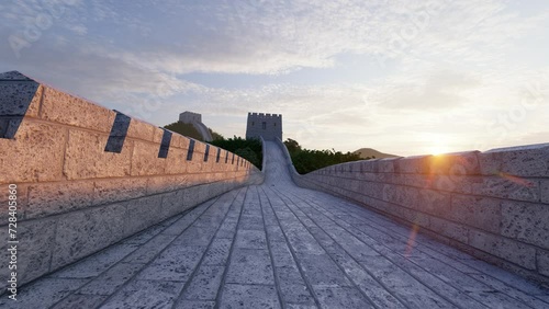 Great Wall sunrise time-lapse photography photo