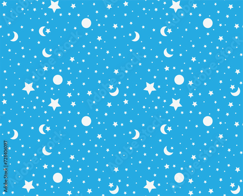 Vector Cute Celestial Childish Night
Sky Stars Crescent Vector Seamless Pattern Boho Baby Delicate Background Soft Colors Universe Surface Design For Kids Fabric And Nursery Decor