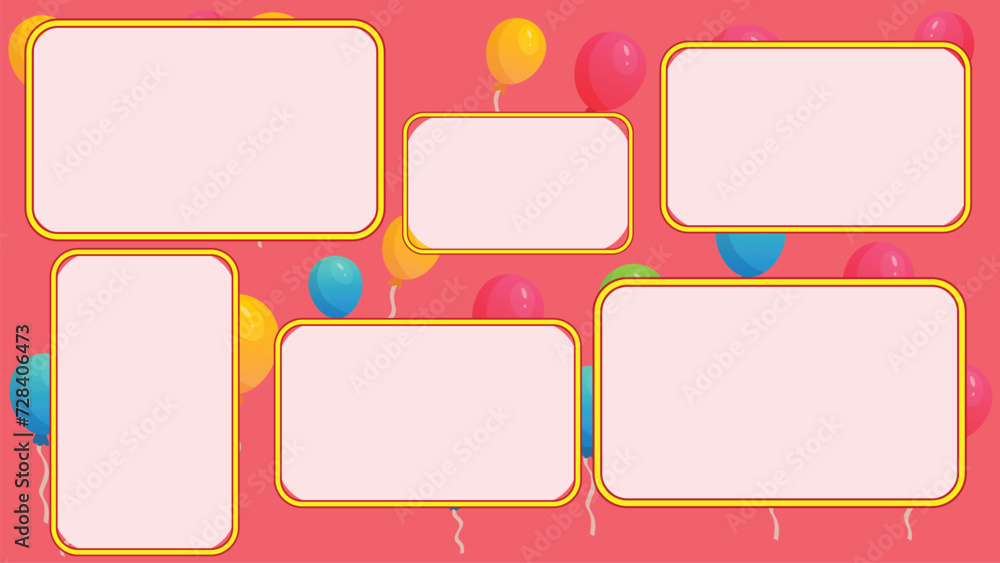 Happy Birthday typography vector design for greeting cards and poster with balloon, confetti and gift box, design template for birthday celebration. background Happy Birthday typography vector design for greeting cards and poster with balloon, confetti and gift box, design template for birthday celebration. background