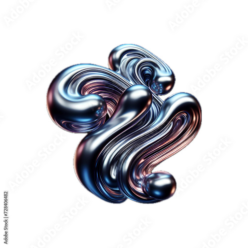 abstract holographic and swirl 3d liquid 