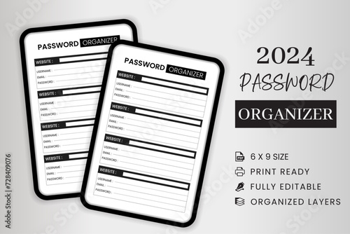 Password Organizer Logbook KDP interior