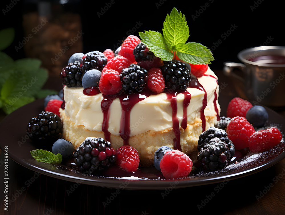 cheesecake with berries cheesecake with berries
