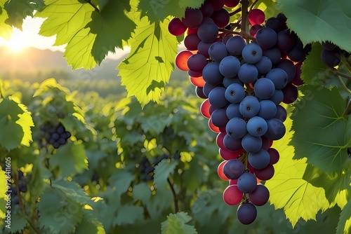 branch of grapes  created with generative AI 