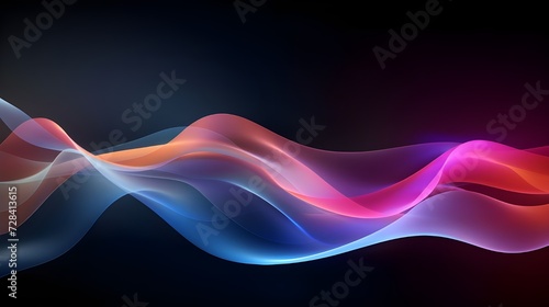 Sleek and stylish abstract fluid 3d render illustration with holographic wave for modern visuals 