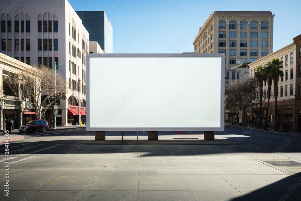 blank empty white billboard for advertisement on the street blank empty white billboard for advertisement on the street