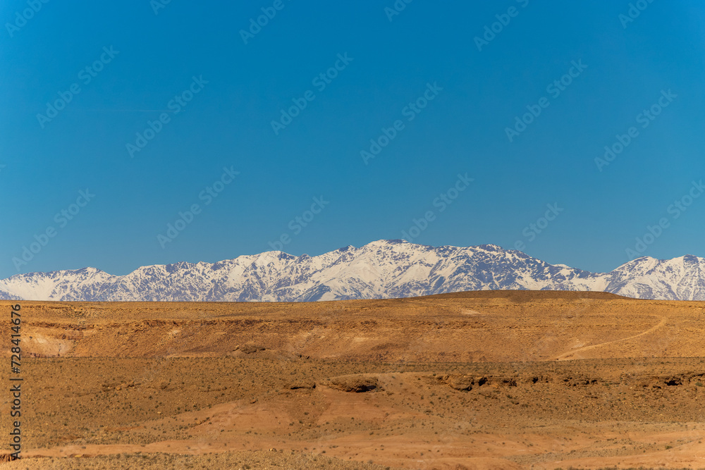 Mountain landscape in the north of Africa, Morocco.