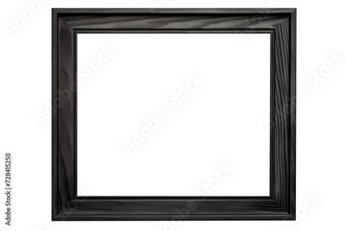 Black wooden frame on transparent background, wood frame png