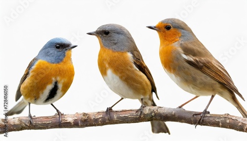 collection of european small birds png isolated on transparent background © Debbie