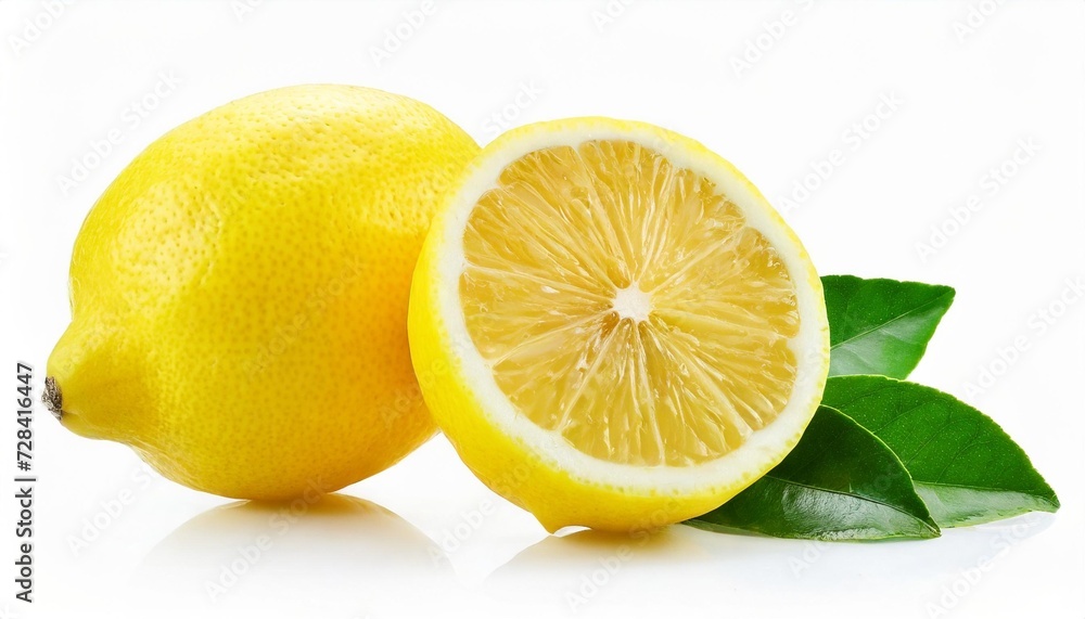 juicy lemons isolated on the white background