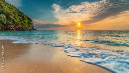 closeup sea sand beach beautiful beach landscape inspire tropical beach seascape horizon dreamy sunset sky calm tranquil relax sunset summer mood positive energy meditation summer tropical island