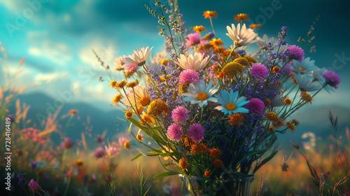 a bouquet of wildflowers  each with its own untamed beauty. 