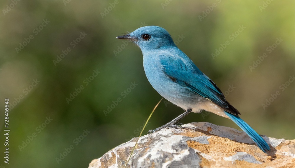 vertical portrait of a verditer flycatcher eumyias thalassinus perched on a rock vertical portrait of a verditer flycatcher eumyias thalassinus perched on a rock