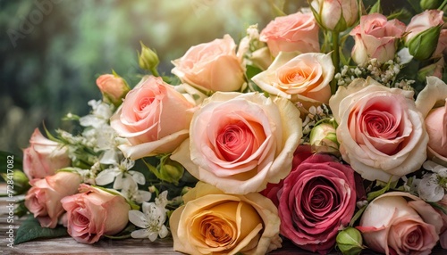 bouquet of roses background