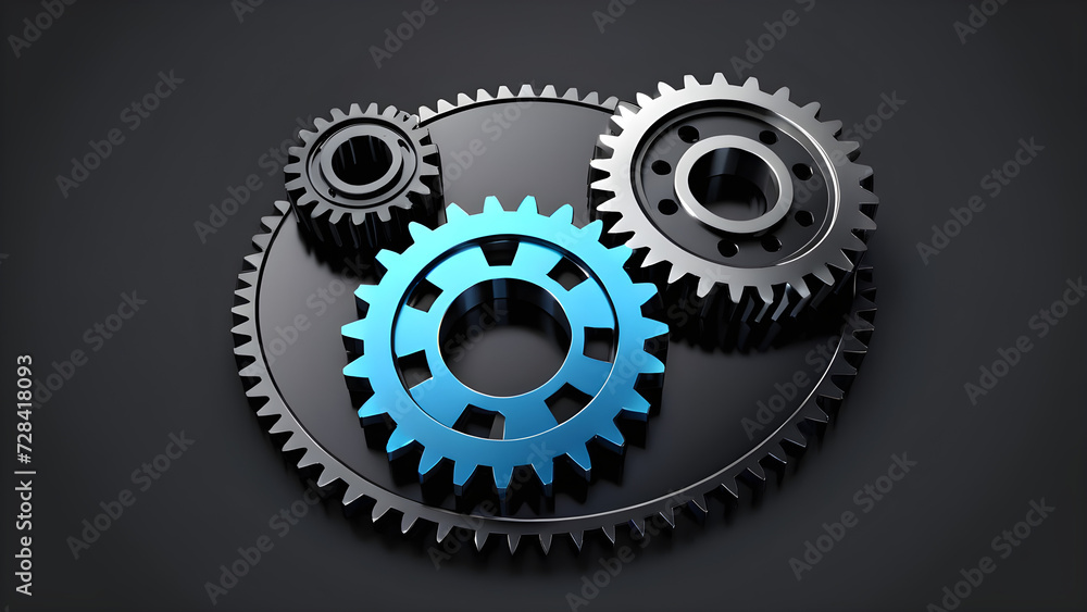 gear 3d for settings icon vector clipart isolated on a black background. gears on a black background gear 3d for settings icon vector clipart isolated on a black background. gears on a black background