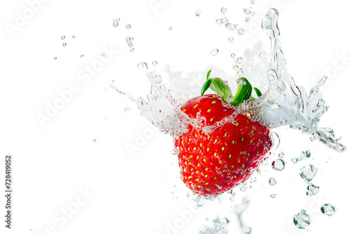 Berries with splashes of water