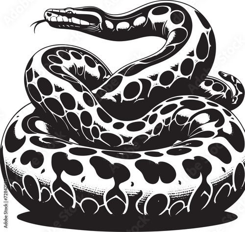 Burmese Python snake silhouette