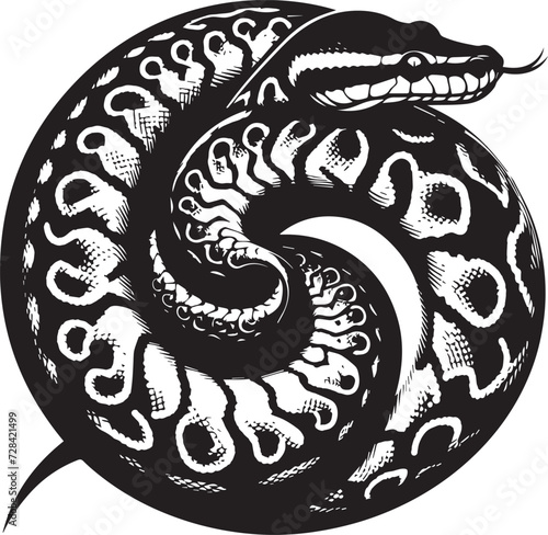Burmese Python snake silhouette