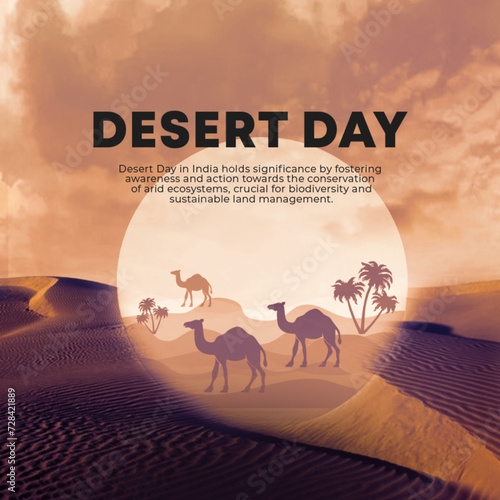 Desert Day Poster - Camels ...