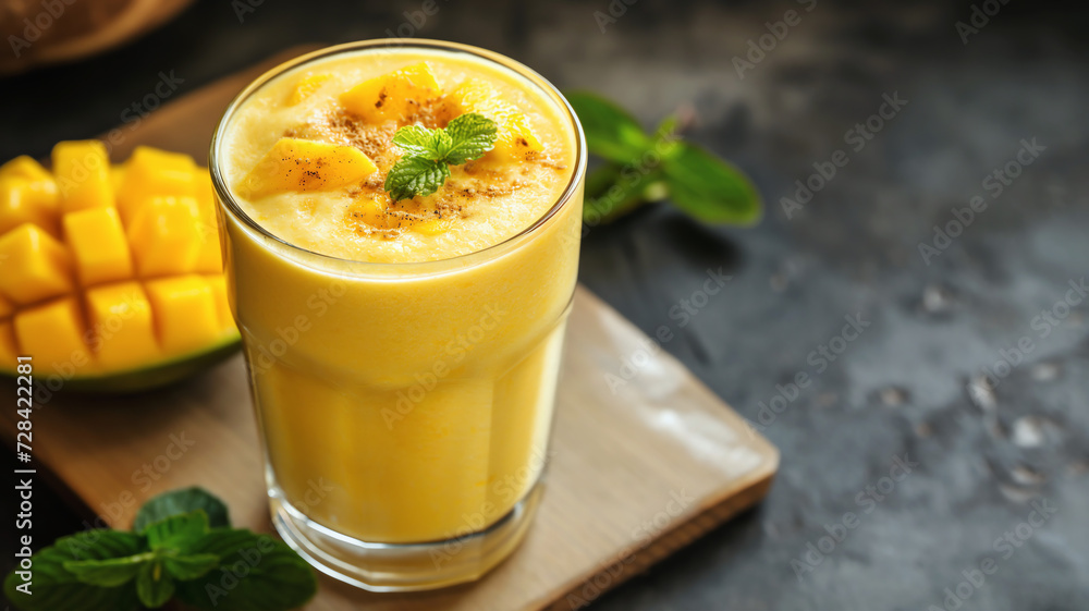 mango lassi smoothie beverage with fruit mango lassi smoothie beverage with fruit