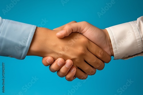 friendly handshake of male hands, joint business and conclusion of an agreement