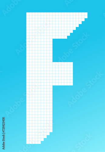 Letter F logo.Fortnite icon pixel art