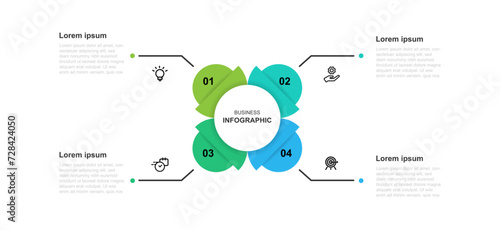 Infographic vector element with 4 step or option