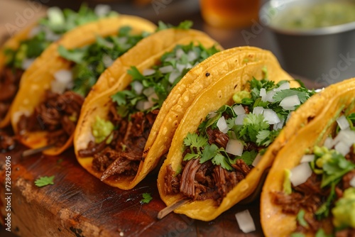 Traditional mexican pork tacos